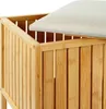 Relaxdays Wäschekorb zum Sitzen, Bambus, gepolsterter Produktbild-Vorschau 5