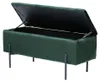 Watford Banc avec rangement en velours, vert, noir. Voir les images du produit 9
