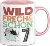 7. Geburtstag Geschenk Tasse Becher Wild Frech Und Schon 7 Produktbild-Vorschau 1
