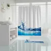 Digitaldruck Textil Duschvorhang 120x200 cm WASSERWELLE Produktbild-Vorschau 2