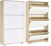 Meuble à chaussures 3 abattants 115x60x24cm Armoire de Voir les images du produit 4