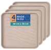 Taca ociekowa na buty 38 x 38 x 2,5 cm, beżowa, zestaw 4 Podgląd zdjęcia produktu 1
