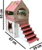 XL Katzenhaus Rosa Pink Katzenhütte Katzenbett Katzenliege Produktbild-Vorschau 6