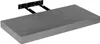 A floating shelf with a dark gray surface and black metal brackets is shown against a white background. Náhled obrázku produktu