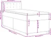 vidaXL Boxspringbett mit Matratze Blau 90x190 cm Stoff Produktbild-Vorschau 8