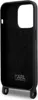 A black Karl Lagerfeld phone case for an iPhone 15 Pro Max is shown from the back. Anteprima dell’immagine prodotto