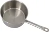 A stainless steel saucepan with a long handle is shown against a white background. Produktbild-Vorschau