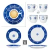 Ahoi 18tlg Kaffeeservice blau-weißes Geschirr Tasse Produktbild-Vorschau 4