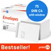 NUOVO: print24 Buste con finestra, DIN C4, non stampate, 75 Anteprima dell’immagine prodotto 1