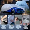 A car covered with a protective cover, with four inset images showcasing product features. Anteprima dell’immagine prodotto