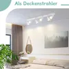 ZMH LED Deckenleuchte Weiß 6 Flammig Deckenlampe GU10 Produktbild-Vorschau 8