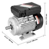 A detailed studio shot of an electric motor with dimensions indicated. Anteprima dell’immagine prodotto
