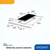 A technical drawing with dimensions of a cooktop. Produktbild-Vorschau