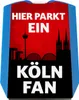 Hier parkt ein Köln Fan Parkscheibe in Vereinsfarben Produktbild-Vorschau 1
