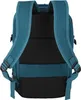 The back view of a teal backpack. Voir les images du produit
