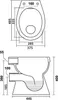 Stand-WC Rekia Flachspüler ohne Spülrand weiß glänzend ohne Produktbild-Vorschau 2