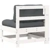 vidaXL Sofa ogrodowa z podłokietnikiem i poduszkami biała z Podgląd zdjęcia produktu 6