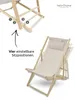 holz4home® 2er Set Liegestuhl klappbar Creme I Sonnenliege Produktbild-Vorschau 3