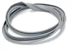 A gray rubber gasket is coiled and lying on a white background. Produktbild-Vorschau