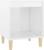 vidaXL Nachttisch Hochglanz-Weiß 40x35x50 cm Holzwerkstoff Produktbild-Vorschau 2