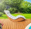 CASARIA® Sonnenliege Klappbar Wetterfest Holz 160kg Produktbild-Vorschau 3