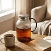 Vilde | Glaskaraffe mit Deckel - Wasserkrug 1,5L - Karaffe Produktbild-Vorschau 7