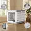 Faltbare Hundetransportbox 71x46x53cm Weiß Grau Acryl Produktbild-Vorschau 7