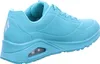 A side view of a turquoise sneaker. Voir les images du produit