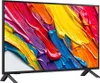 A television set with a colorful abstract image displayed on its screen, shown from a side angle with its stand visible. Voir les images du produit