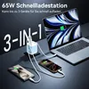 2026 NEW 65W GaN 3 in 1 USB C Ladegerät mit Einziehbarem Produktbild-Vorschau 3