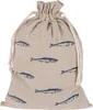 Maritimer Türstopper aus Stoff mit Sandfüllung, beige/blau, Produktbild-Vorschau 2