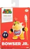 The image shows the retail packaging for a Bowser Jr. action figure from the Super Mario franchise. The packaging is red and features graphics of Bowser Jr. and a Bob-omb accessory. Produktbild-Vorschau