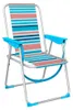 Marbueno Klappstuhl Aluminium Orange und Blau Streifen Produktbild-Vorschau 1