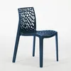 A dark blue chair with a patterned seat and backrest is shown against a white background. Produktbild-Vorschau