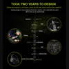 A timeline graphic detailing the development process of a product, with accompanying images of people and product components. Produktbild-Vorschau