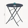 Klapptisch ‘Sande’ rund Stahl 71 x Ø62 cm Schwarz Produktbild-Vorschau 3