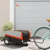 vidaXL Príves na bicykel čierno-oranžový 45 kg železa Náhľad obrázku produktu 2