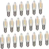 A collection of LED filament light bulbs arranged in rows against a white background. Produktbild-Vorschau