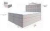 Bett, Boxspringbett FARO PLUS mit 2-Matrazen und Topper Produktbild-Vorschau 3
