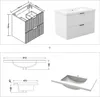 AICA Waschbeckenunterschrank Weiß Matt 80cm Mineralguss Produktbild-Vorschau 10