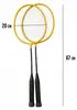 Badminton-Set: 4 Schläger, 3 Federbälle, Tasche – Produktbild-Vorschau 3