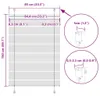 vidaXL Plissee Weiß 85x150 cm Stoffbreite 84,4 cm Polyester Produktbild-Vorschau 7