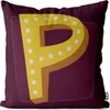 VOID P Buchstaben Vintage Initialen Kissenbezug Kissenhülle Produktbild-Vorschau 1