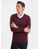 Sweter męski OMBRE OM-SWSW-0102 KASZTANOWATY rozmiar: XL Podgląd zdjęcia produktu 3