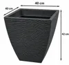 Blumentopf anthrazit, in Rillenoptik, 40x42 cm,  40 L, Produktbild-Vorschau 4