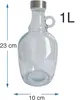 4 x 1L Flasche mit Schraubverschlüss Weinballon Glasballon Produktbild-Vorschau 2