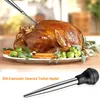 A roasted turkey on a platter, with a turkey baster in the foreground. Produktbild-Vorschau