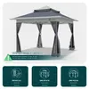 VOUNOT® Pavillon 3,6x3,6m, Pop Up Partyzelt mit Mesh Sides Produktbild-Vorschau 5