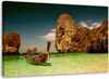 Leinwandbild tropische strandlandschaft 60x40 cm Feeby grün Produktbild-Vorschau 1