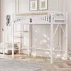 Lit mezzanine métallique Sweiko 90 x 200 cm, encadrement de Voir les images du produit 4